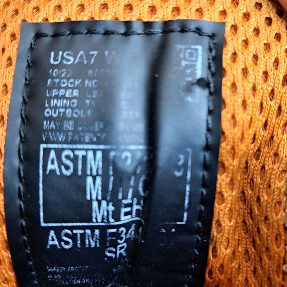 Hytest Steel Toe Boots. Brown Leather Lace Up Safty Shoes Men's Size 7 Wide - Picture 9 of 10